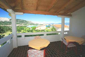 Apartment 58B terrace Baska island Krk Croatia