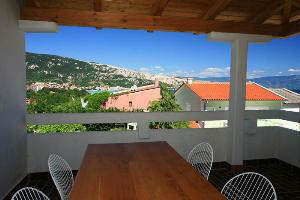 Apartment 58A terrace Baska island Krk Croatia
