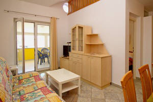 Appartement 67 mit Blick aufs Meer in Strandnaehe Baska Krk Kroatien Wohnzimmer