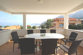 Appartement 67D mit Meerblick Baska Insel Krk Kroatien Terrasse