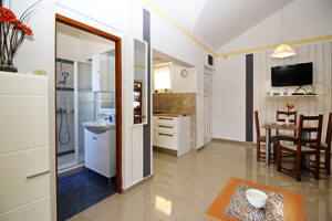 Appartement 67F mit Meerblick Baska Insel Krk Kroatien Wohnzimmer