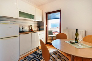 apartment close to beach terrace with sea view baska krk croatia kricin dining corner