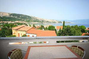 Baska Krk Croatia Apartment 2A loggia with sea view