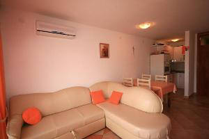 Baska Krk Croatia Apartment 2A living room with loggia