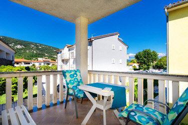 Appartement 1A Baska Insel Krk Kroatien Blick von der Terrasse