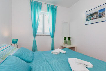 Appartement 1A Baska Insel Krk Kroatien Strand Naehe Schlafzimmer