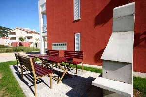 Baska Krk Croatia Apartment-5 garden with barbecue