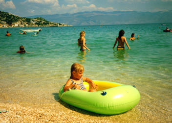 Baska Krk Croatia - beach suitable for children and non-swimmers