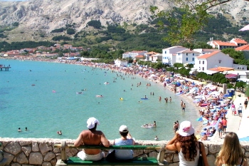 Strand Baska Krk Kroatien - Vela plaza