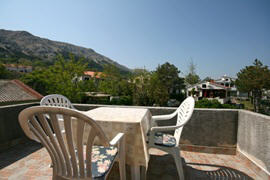 Apartment on the beach Baska island Krk Croatia terrace