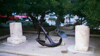 Anchor in harbour Baska island Krk Croatia