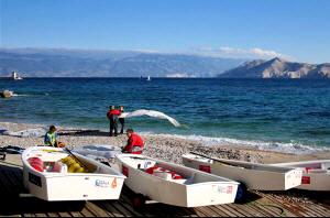 Sailing in Baska island Krk Croatia