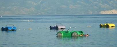 Paddle boats on the beach Baska Krk