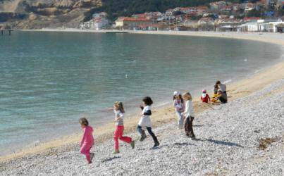 Kinderfreundlicher Strand Baska Insel Krk Kroatien