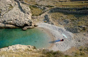 Beach Gnjilova Baska island Krk Croatia