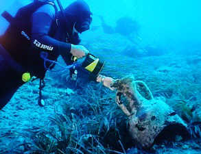 Diver Baska island Krk Croatia